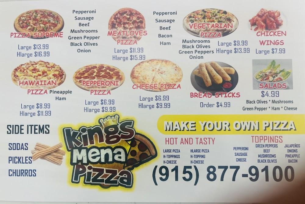 King's Mena Pizza Menu image 1
