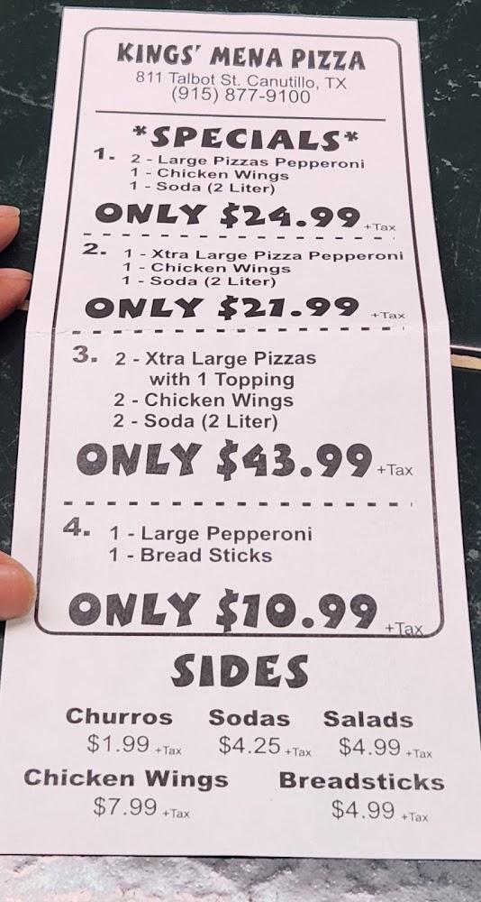King's Mena Pizza Menu image 3